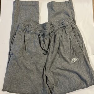 Nike Sweat pants Joggers Hiking Pants Gray Elastic with Drawstring